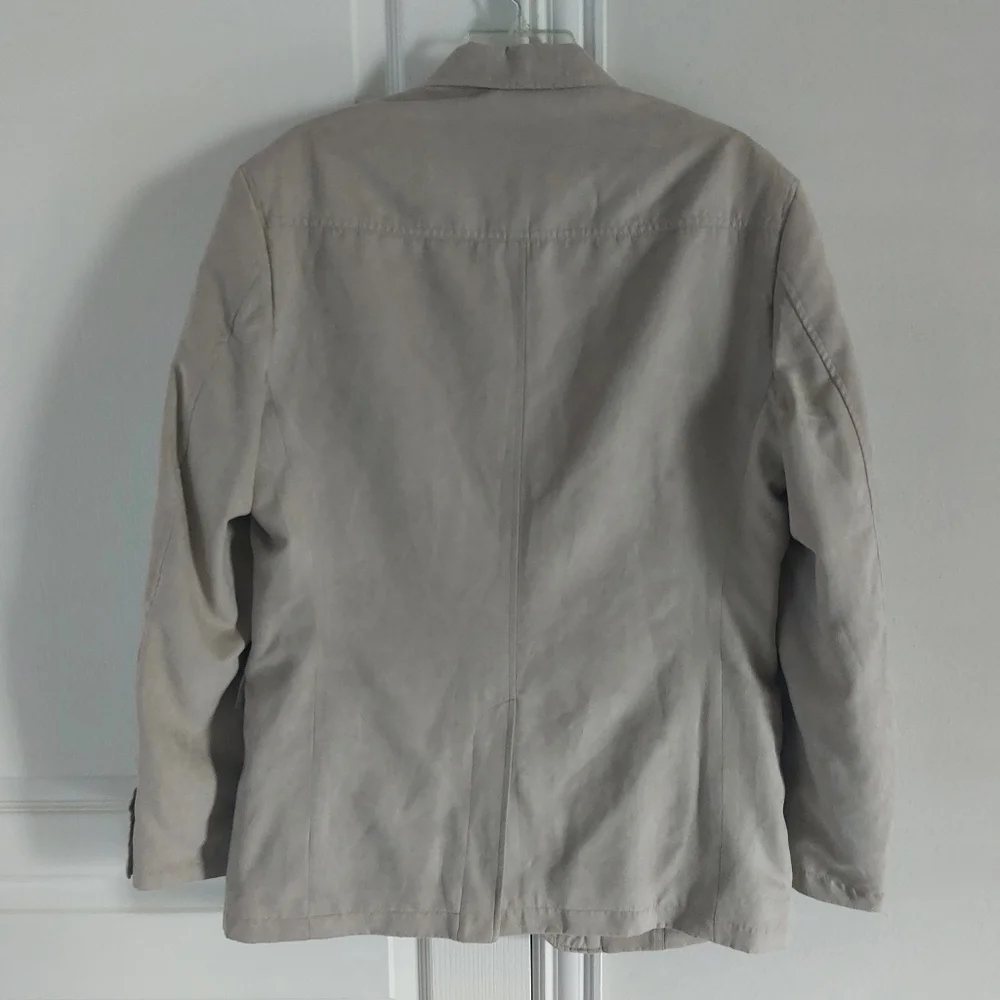 PERRY ELLIS Classic Fit Beige Linen Sport Coat Blazer Jacket Size 42R